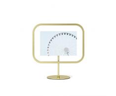 Umbra Infinity Sqround 10 x 15 cm Bilderrahmen zum Aufstellen oder Aufhängen, Metall, Mattes Messing, normal