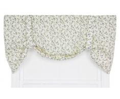 Ellis Marcia Vorhang mit Blumenranken-Aufdruck Tie-Up blau