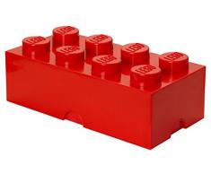 LEGO Storage Brick 8 Knöpfe, stapelbar Aufbewahrungsbox, 12 l, Plastik, rot, Large