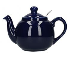 London Pottery Teekanne mit Filter, für 2 Tassen, Grün, Keramik, Kobaltblau, 2 Cup