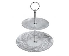46184000 Glas Etagere , 2er, 24cm, ø20/15cm