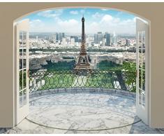 Walltastic Eiffelturm von Paris, Tapete, Wandbild, Paper, bunt, 12 x 7 x 52.5 cm