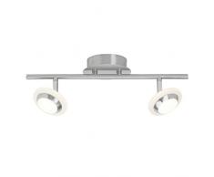 Brilliant Saturno LED Spotrohr 2 flg Deckenstrahler schwenkbar eisen 800 Lumen, LED integriert