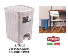 Stefanplast Elegance Abfalleimer, Polypropylen, Cipria, LT.20, Lt 20