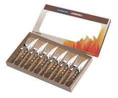 Tramontina 29899/239 Jumbo Steakbesteck, 12 teiliges Set, AISI 420, Echtholz, Edelstahl, Holz