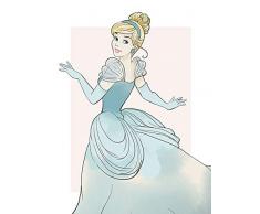 Disney Wandbild von Komar | Cinderella Beauty | Kinderzimmer, Babyzimmer, Dekoration, Kunstdruck | Größe 30x40cm (Breite x Höhe) | ohne Rahmen | WB014-30x40