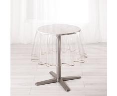 Ligne Decor 180 cm, Uni, Kristall 15/100e Garten Biais Tischdecke rund, Taupe