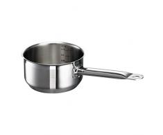 Schulte-Ufer 452253 Mini-Stieltopf Little Lilly, Kleiner Topf, 18/10, Durchmesser 14 cm, 1 L, 64028-14 Kasserollen, Edelstahl, silber, 25 cm