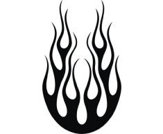 INDIGOS 4051095095293 Wandtattoo W680 Flamme 80 x 44 cm, Wandaufkleber in 3 GrÃ¶Ãen, schwarz