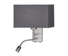 Fischer&Honsel Kempten Wandleuchte, Metall, 40 W, nickelfarben