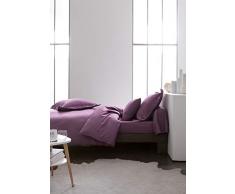 TODAY 201101 Spannbettlaken, Baumwolle, 190 x 140 cm, Violett, 140 x 190