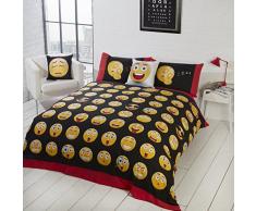 Smart Betten Symbole Smileys Quilt Bettbezug und 2 Kissenbezüge Bettwäsche-Set, weiß, King Size