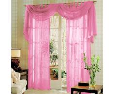 Gardinenbox Voile komplett GARDINEN Set 3tlg, Rosa, 60999