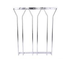 Diaoo Weinglasgestell mit 3 Reihen Hängegestell aus Draht Stehtischhalter aus Edelstahl unter Schrank 13,78 Inch