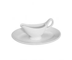Holst Porzellan SA 116 FA1 Sauciere 0,12 l Lukullus auf Untere ITA, weiß, 23 x 15 x 9.5 cm