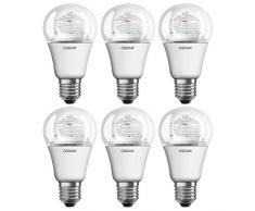 Osram LED Star Classic A, LED Lampe in Kolbenform mit E27- Sockel, Nicht Dimmbar, Ersetzt 40 Watt, Klar, WarmweiÃ, 6er- Pack