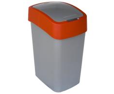 CURVER Abfalleimer „FLIP BIN“ 50L Abfalleimer, schwarz/rot, 29.4x37.6x65.3