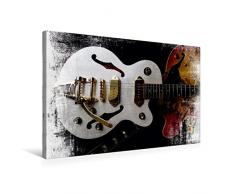 Calvendo Premium Textil-Leinwand 75 cm x 50 cm quer, Rockabilly | Wandbild, Bild auf Keilrahmen, Fertigbild auf echter Leinwand, Leinwanddruck: Halbakustische Style, Wildkat und ES 335 Kunst Kunst