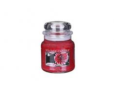 Village Candle Dahlia Duftkerze im Glas, 454 g, rot, 9.8 x 9.5 cm