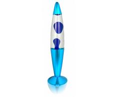 NATALIE Lavalampe entspanntes Blau Lila Wachs klar E14 Ø11cm H:41cm Leuchte Jugendzimmer Wohnzimmer