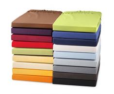 Topper Laken Spannbettlaken 120x200 - 130x200 Spannbetttuch Boxspringbetten Bettlaken Jersey Baumwolle, Boxspring Betten Topper Spannlaken 160g/qm CelinaTex Perla Topper 0004232 dunkel grau