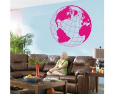 INDIGOS 4052166148948 Wandtattoo w666 Globen Wandaufkleber 120 x 119 cm, rosa