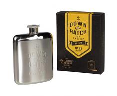 Gentlemen s Hardware Silber Flachmann Down die Luke