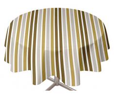 Soleil docre 855156 Tischdecke Wachstuch rund 160 cm RAYURES