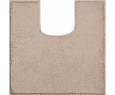 Grund Badteppich 100% Baumwolle, ultra soft, rutschfest, MANHATTAN, WC-Vorlage m.A. 55x55 cm, taupe