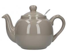 London Pottery Teekanne mit Filter, für 2 Tassen, Grün, keramik, grau, 2 Cup