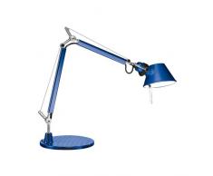 Artemide Tolomeo Micro Tischlampe mit Fuss, Länge 45 Höhe 37 max 73 cm, blau