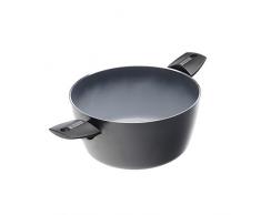 Währung – Azul finegres Kasserolle, 2 Griffe, Aluminium, Grau 24 cm grau