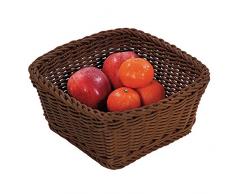 Kesper 19822 Brot- und Obstkorb, eckig, Kunststoffgeflecht, MaÃe - 24 x 24 cm, HÃ¶he - 11 cm