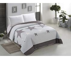 AmeliaHome Stardark Tagesdecke, Polyester, grau, 170 x 270