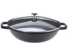 STAUB Wok 30 cm, Gusseisen, Induktionsgeeignet, Schwarz