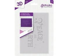 Gemini GEM-EF5-3D-PE 3D Prägung Ordner Frieden Auf Der Erde 12.7 x 17.8 cm, Plastic, Transparent, 5 x 7-Inch