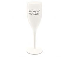 Koziol CHEERS NO. 1 SAVE WATER DRINK CHAMPAGNE Sektglas, Sektkelch, Champagnerglas, Proseccoglas, Kunststoff