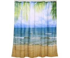 OOTB 31/4058 Duschvorhang, Plastik, mehrfarbig, 180 x 1 x 180 cm