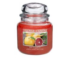 Village Candle Rosa Grapefruit Duftkerze im Glas, 454 g, rot, 9.7 x 9.5 cm