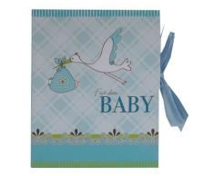 Goldbuch 68083 Leporello Storch blau, 15,5 x 19 für 10 Bilder im Format 13 x 18 cm