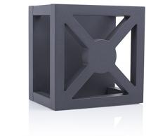 Smartwares 10.042.28 Außenwandleuchte, Aluminium, Intégré, 9 W, schwarz, 15.5 x 20 x 20 cm