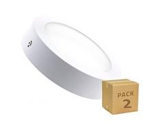 LED Atomant Deckenleuchte, rund, 12 W, Oberfläche, Milchweiß, 6500 K, 170 mm Durchmesser, 2er-Pack