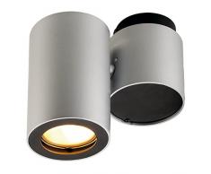 SLV LED Strahler ENOLA_B dreh- und schwenkbar | Dimmbare Wand- und Deckenleuchte zur Beleuchtung innen | LED Spot, Deckenfluter, Deckenstrahler, Decken-Lampen, Wand-Lampe | 1-flammig, GU10, EEK E-A++