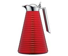 alfi 1560.247.100 Isolierkanne Achat, Aluminium Rot 1,0 l, 12 Stunden heiß, 24 Stunden kalt