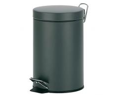 kela Kosmetikeimer Canosa 3L aus Metall in dunkelgrau, 17 x 17 x 26 cm