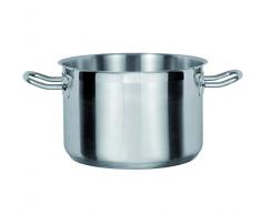 GSW 979207 Gastro traditionell Le Chef Fleischtopf o. Deckel 20cm, Edelstahl, Silber, 20 cm