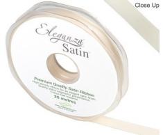 Eleganza 10 mm x 20 m Satinband doppelseitig, Cream