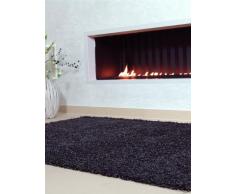 benuta Hochflorteppich Swirls Shaggy Langflor Anthrazit 120x170 cm Kunstfaser schadstofffrei