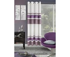 Eurofirany, Ãsenschal Miva, violett, 140x250, gestreift Vorhang, 100% Polyester, 0.02 x 140 x 250 cm