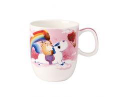 Villeroy & Boch Lily in Magicland Kinderbecher, 250 ml, Premium Porzellan, Pink/Bunt